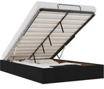vidaXL Ottoman-Bett ohne Matratze Schwarz 120x190 cm Stoff