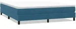 vidaXL Boxspringbett ohne Matratze Dunkelblau 180x220 cm Samt