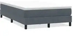 vidaXL Boxspringbett ohne Matratze Dunkelgrau 120x210 cm Samt