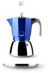 IBILI - Elba Blue Espressokocher, 6 Tassen, 300 ml, Aluminiumguss, Edelstahlboden,