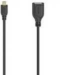 HAMA Micro-USB-OTG Kabel Flexi-Slim 0,15m, 480 Mbps