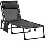 Outsunny - Sonnenliege - 185Lx58Wx30Hcm - Schwarz