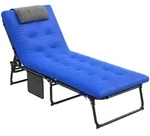 Outsunny-Sonnenliege-68L x 189B x 33H cm-Blau