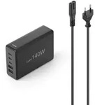 Hama 201978 5-fach Ladestation 140W QC/PD, GaN, USB-C/A