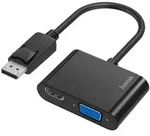 Hama 00200334 Videokabel-Adapter DisplayPort HDMI + VGA (D-Sub) Schwarz