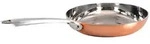 Pentole Agnelli, Gerade Pfanne aus 4Ply Kupfer Sperrholz Induktion, 1 Griff, 32 cm,