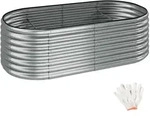 TecTake GmbH tectake 1 Hochbeet FLORMMA, verzinkter Stahl, 200x100x60 cm,