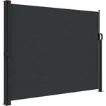 vidaXL Seitenmarkise Ausziehbar Schwarz 160x600 cm