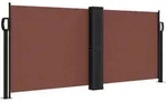 vidaXL Seitenmarkise Ausziehbar Braun 100x600 cm