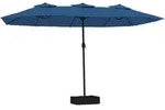vidaXL Doppel-Sonnenschirm Azurblau 449x245 cm