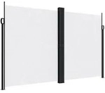 vidaXL Seitenmarkise Ausziehbar Wei&szlig; 200x1200 cm