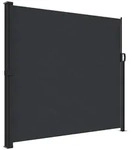 vidaXL Seitenmarkise Ausziehbar Schwarz 180x500 cm