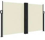 vidaXL Seitenmarkise Ausziehbar Creme 140x1200 cm