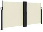 vidaXL Seitenmarkise Ausziehbar Creme 120x600 cm