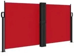 vidaXL Seitenmarkise Ausziehbar Rot 120x1200 cm