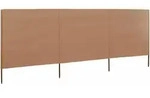 vidaXL 3-Panel-Sichtschutz Stoff 400 x 80 cm Taupe Modell Patio Delta Prime