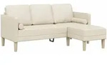 vidaXL Sofa Set mit Kissen Leinen Polyester