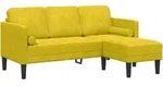 vidaXL L-f&ouml;rmiges Sofa Gelb 173x131x67 cm Samt