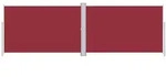 vidaXL Seitenmarkise Ausziehbar Rot 220x600 cm