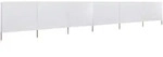 vidaXL 6-teiliger Paravent Stoff 800 x 160 cm Sandwei&szlig; Modell Orion Horizon...