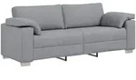 vidaXL Sofa Hellgrau 219 x 80 x 82 cm Stoff