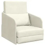 vidaXL Boden-Sofa-Bett 2-in-1 Creme 65x80x83 cm Velvet