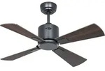 eco neo III 92, ventilator ohne licht, korpus anthrazit, fl&uuml;gel walnuss und kirsche,
