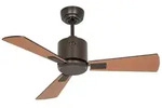 eco neo III 92, wlan-ventilator ohne licht, brauner korpus mit teakholz- und