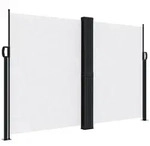 vidaXL Seitenmarkise Ausziehbar Wei&szlig; 160x1200 cm