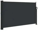vidaXL Schwarze einziehbare Seitenmarkise 120 x 600 cm, Modell Riviera Select