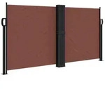 vidaXL Seitenmarkise Ausziehbar Braun 120x1000 cm