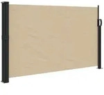 vidaXL Seitenmarkise Ausziehbar Beige 120x500 cm