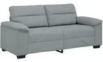 vidaXL 2-Sitzer-Sofa Hellgrau 180x81x84 cm Stoff