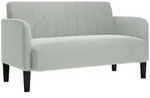 vidaXL Zweisitzer-Sofa Hellgrau 109 cm Samt