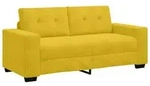 vidaXL Zweisitzer-Sofa Gelb 180x77x82 cm Samt