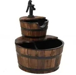 vidaXL Gartenbrunnen mit Pumpe 44,5x44,5x58 cm Massivholz Tanne