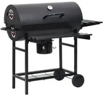 vidaXL Grill Schwarz Stahl