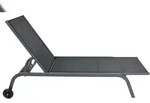 VCM Sonnenliege Sonlas Schwarz L. 192 x H. 32 x B. 58 cm