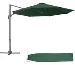 tectake Sonnenschirm Ampelschirm &Oslash; 300cm mit Fu&szlig;pedal und Schutzh&uuml;lle Gr&uuml;n