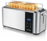 Arendo Langschlitz-Toaster 1500 W, f&uuml;r 4 Scheiben, Br&ouml;tchenaufsatz,...