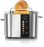 Arendo Toaster Edelstahl, Kurzschlitz, Touch Display, Br&auml;unungsgrad- &
