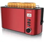 Arendo Toaster, Edelstahl, mit Br&ouml;tchenaufsatz, Display & Touch,...