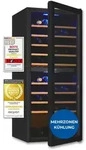Exquisit Weink&uuml;hlschrank 2 Zonen, Platz f&uuml;r 114 Flaschen, 220 l, Umluftventilator,