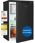 Exquisit K&uuml;hlschrank mit Gefrierfach, 4-Sterne-Gefrieren, 2 Glasablagen, 107l