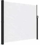 vidaXL Seitenmarkise Ausziehbar Wei&szlig; 180x600 cm