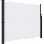 vidaXL Seitenmarkise Ausziehbar Wei&szlig; 160x600 cm