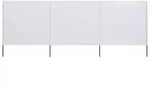 vidaXL 3-teiliges Windschutzgewebe 400 x 160 cm Sandwei&szlig;