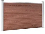 vidaXL Gartenzaun WPC 872x106 cm Braun