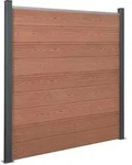 vidaXL Zaunelement-Set Braun 180x186 cm WPC