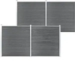 vidaXL Gartenzaun WPC 699x186 cm Grau